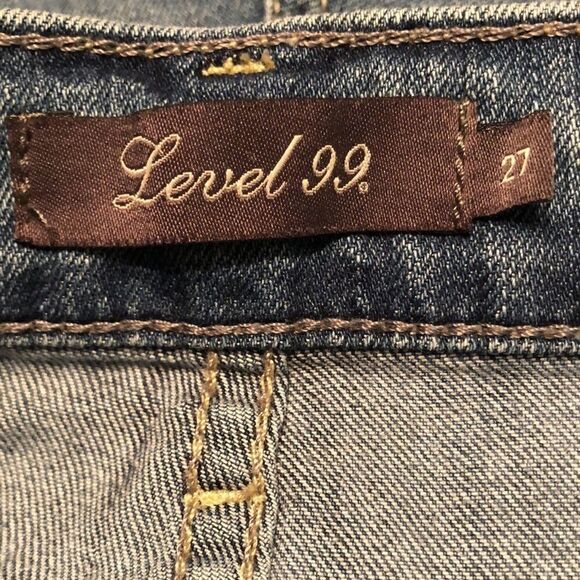 Anthropologie Level 99 button fly, 5-pocket style jeans with raw edge hem. - Picture 7 of 13